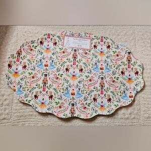 NWT Cupcakes and Cashmere Nutcracker Melamine serving platter 18x12 inches